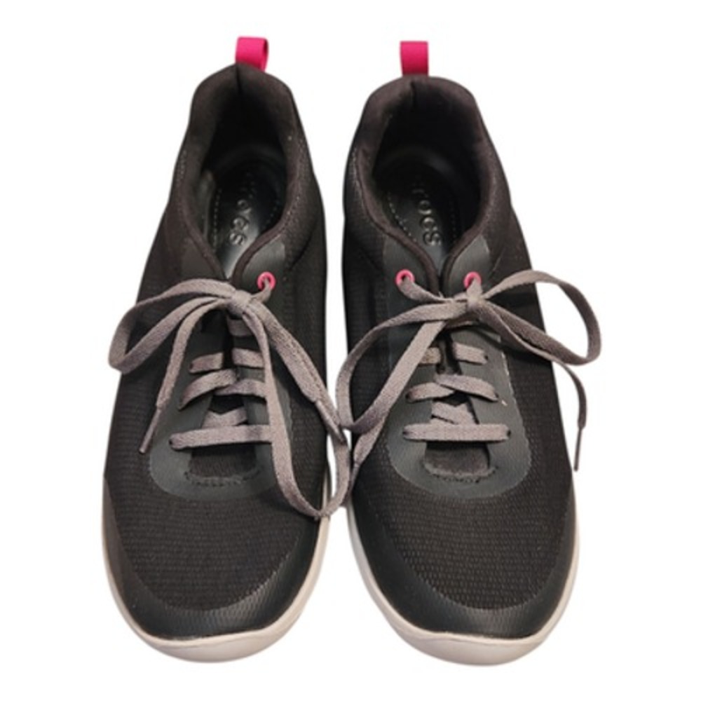 Crocs Women's Athletic Shoes Black Pink Size 10‎ Lightweight Sneakers